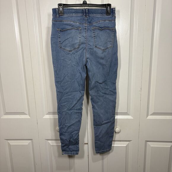 Knox Rose Jeans Women 6 Mid Rise Boho Embroidered Aztec Side Stripe Denim - Picture 4 of 10